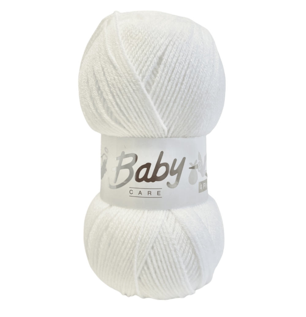 Woolcraft Baby Care 4PLY 100g White | Haberdashery And Fabric Shop