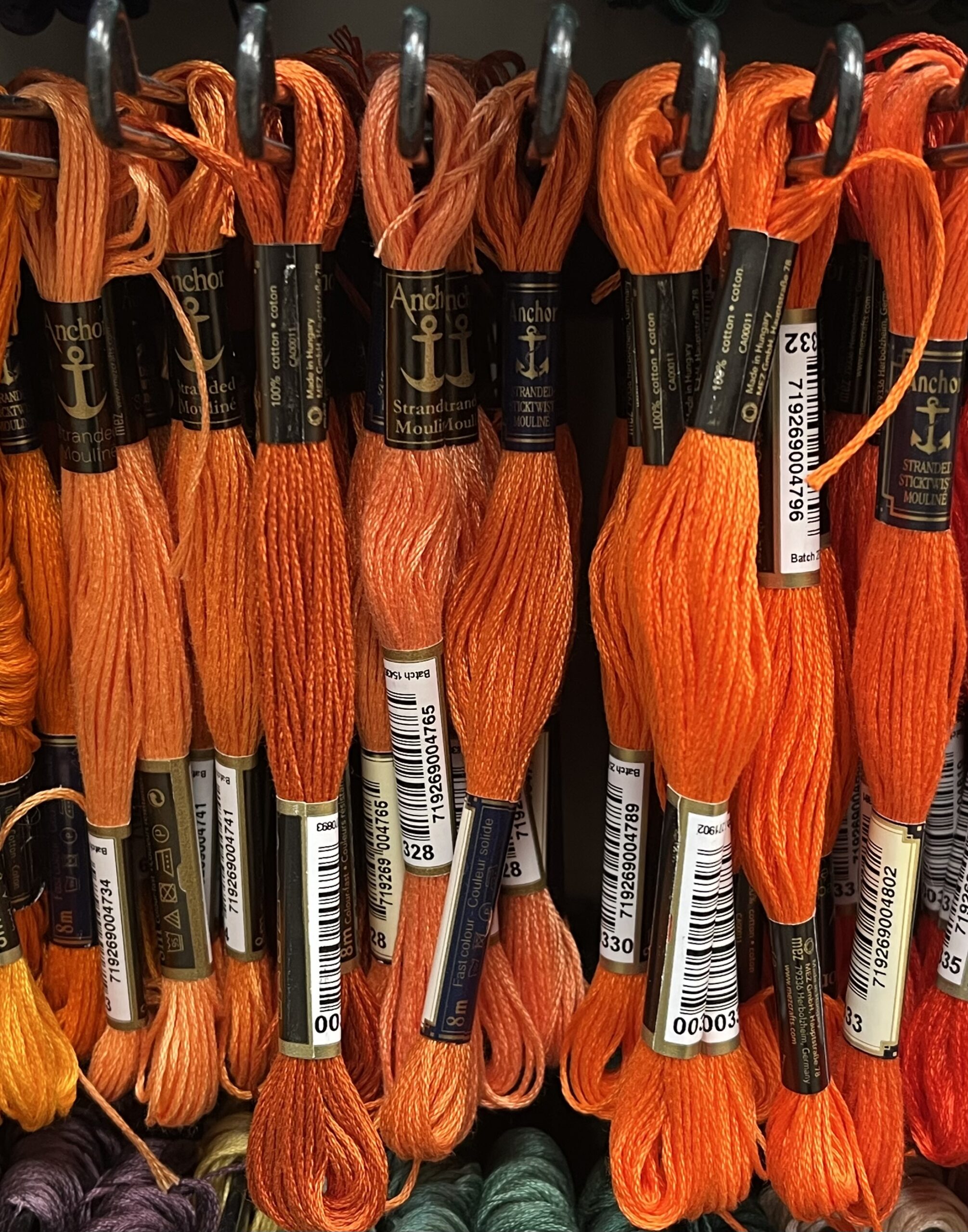 Orange Stranded Cotton silks