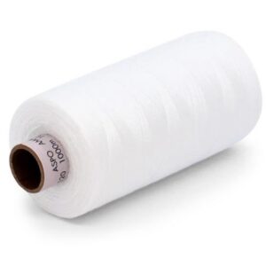 White 1000yd polyester sewing thread