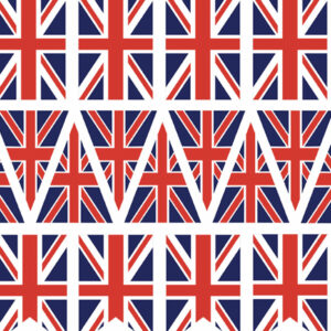 Union Jack Coronation Mixed Pattern Bunting Printed on 100% Cotton.