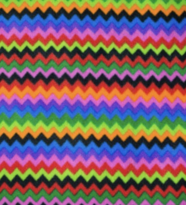 Zig zag fleece material sold by the metre