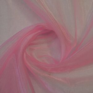 Pink Organza Material Fabric