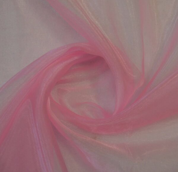 Pink Organza Material Fabric