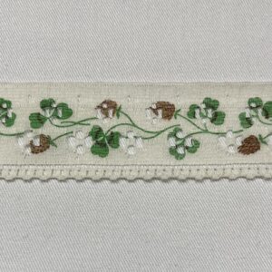 Green clover nylon lace trim 40mm