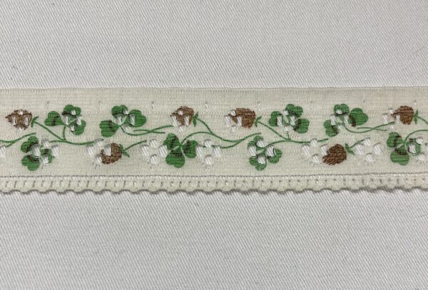 Green clover nylon lace trim 40mm