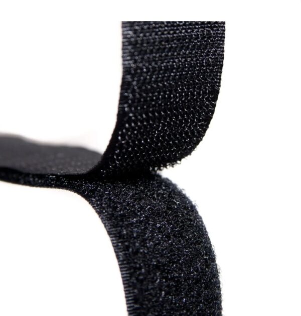 black 20mm hook and loop stick and sew.