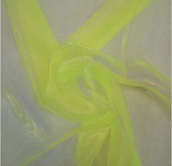 Fluorescent Yellow Organza Material