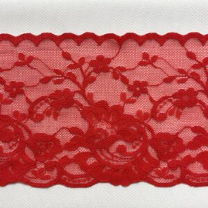 110mm elastic lace trim red