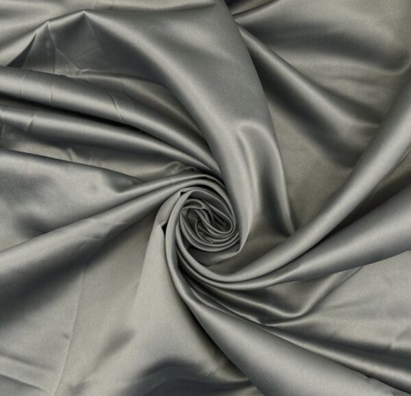 Dark Grey Duchess Satin Material