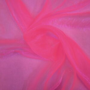 Fluorescent Pink Organza Material