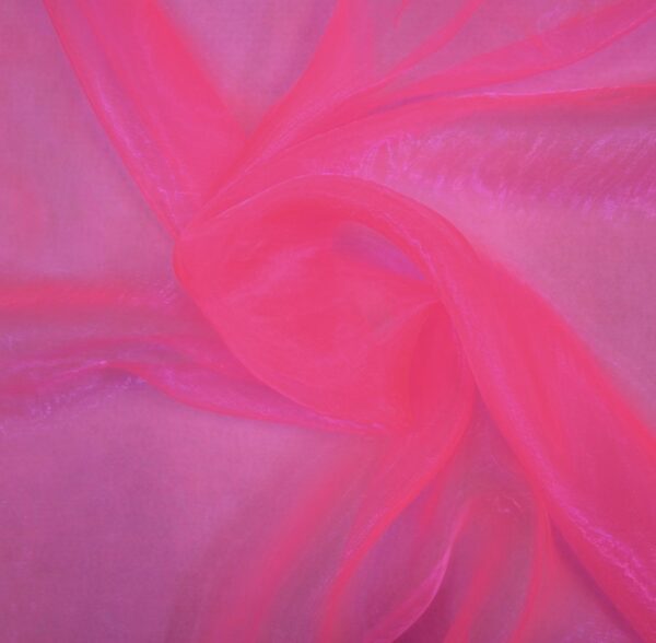 Fluorescent Pink Organza Material