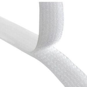 White 20mm velcro sew on