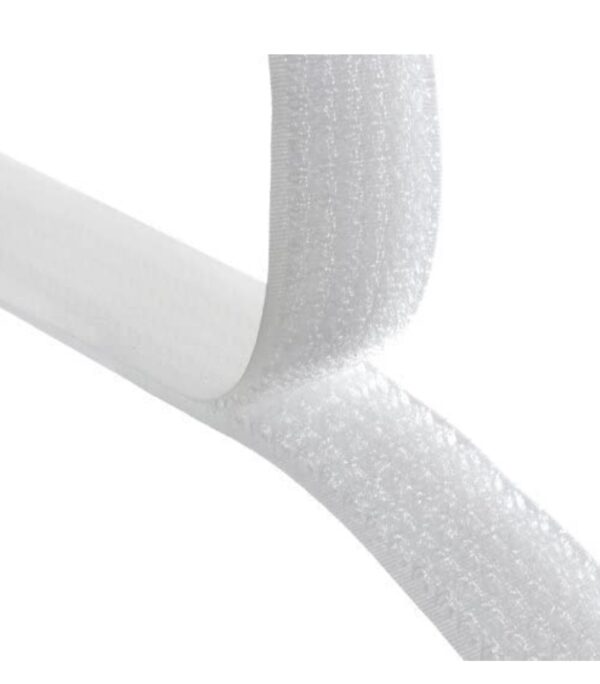 White 20mm velcro sew on