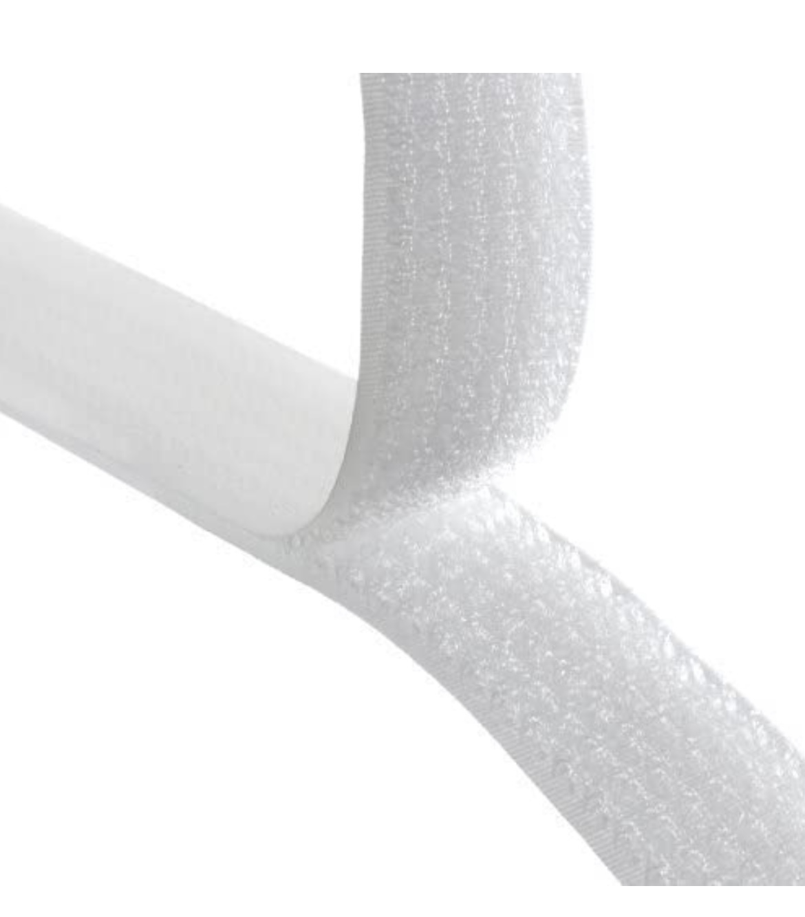 White 20mm sew on hook and loop White 20mm velcro sew on