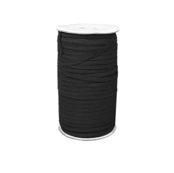 Black 1/4" 6mm Elastic