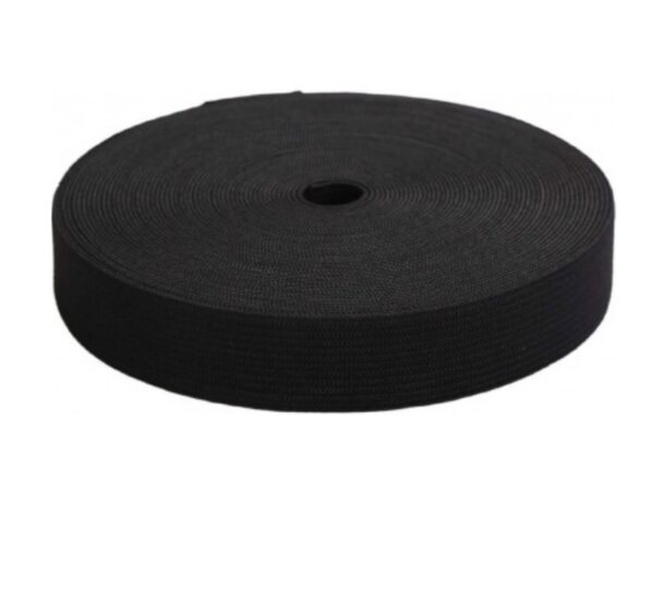 Black 3/4" Woven Elastic 19mm