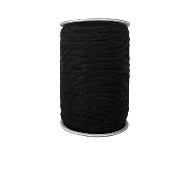 Haberdashery Black 1/2" 12mm Elastic