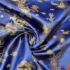 Navy Blue Oriental satin material