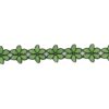 Green & Black Flower Nylon Lace Trim 10mm