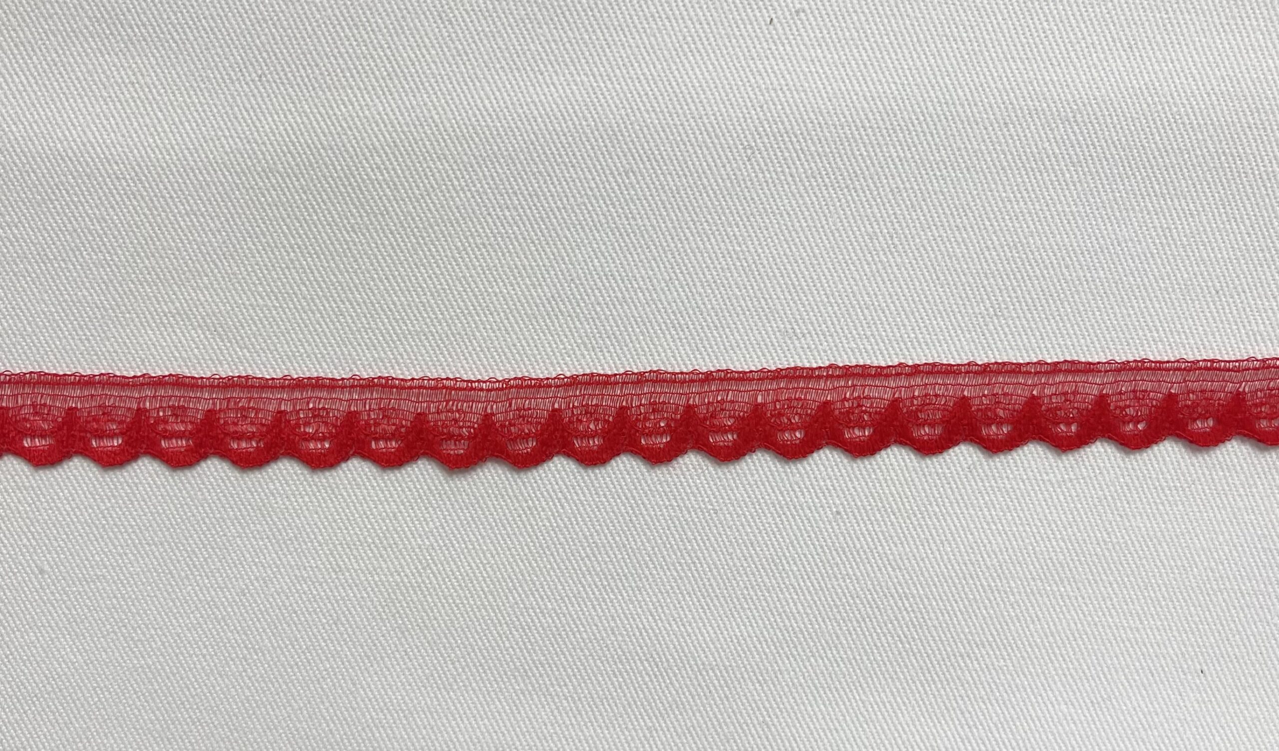 Red 10mm Lace Red Nylon Lace Trim10mm
