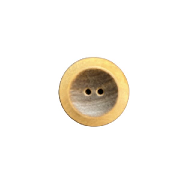 Wooden Round Button Dark Middle 35mm