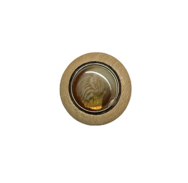 25mm Wooden Round Button with resin middle