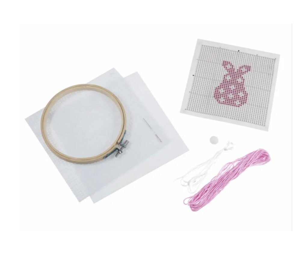 Trimits Bunny Felt Cross Stitch Hoop Kit