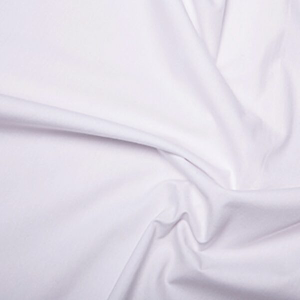 White 100% Cotton Poplin Fabric