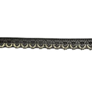 Black and Gold lamé Lace Trim