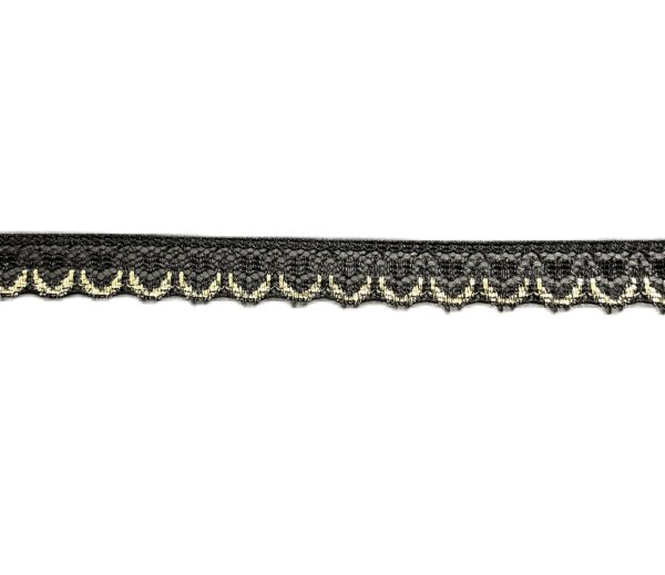 Black and Gold lamé Lace Trim