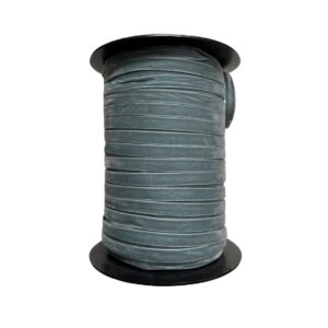 Grey Blue Velvet Ribbon