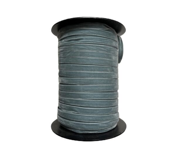 Grey Blue Velvet Ribbon