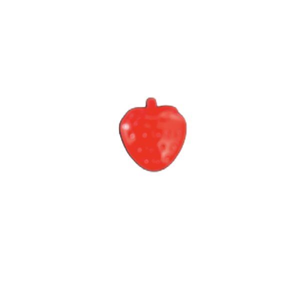 Red Strawberry Button 15mm