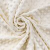 Ivory Polyester Minky Dimple Fleece Fabric