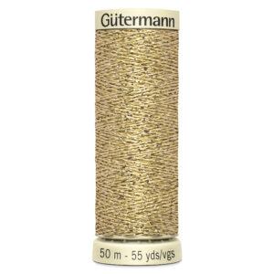 Gold 50m Gutermann Metallic Thread 24