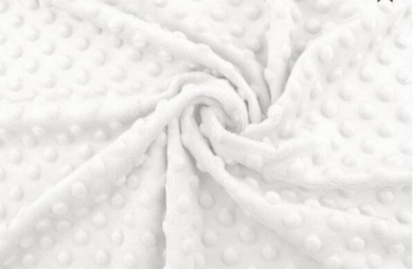 White minky fleece fabric UK