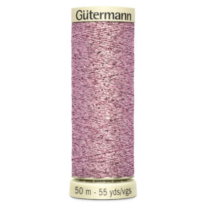 Pink 50m Gutermann Metallic Thread 624