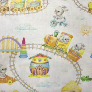 Easter Bunny train fabric