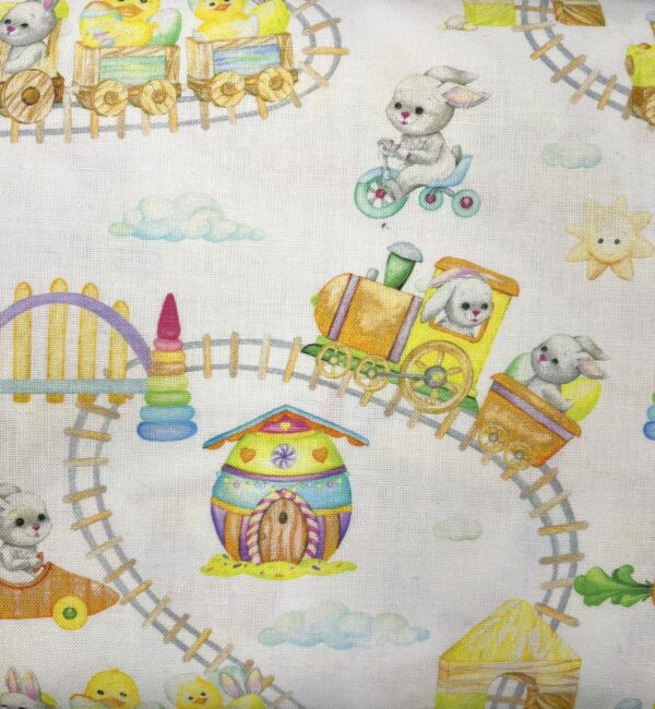 Easter Bunny train fabric