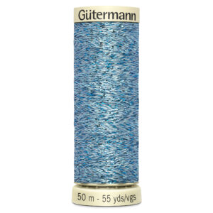 Light Blue 50m Gutermann Metallic Thread 143