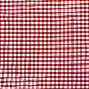 Red Gingham 1/4" Pattern Fabric, Material