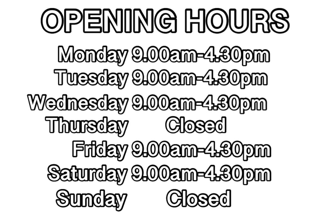 Haberdashery opening hours