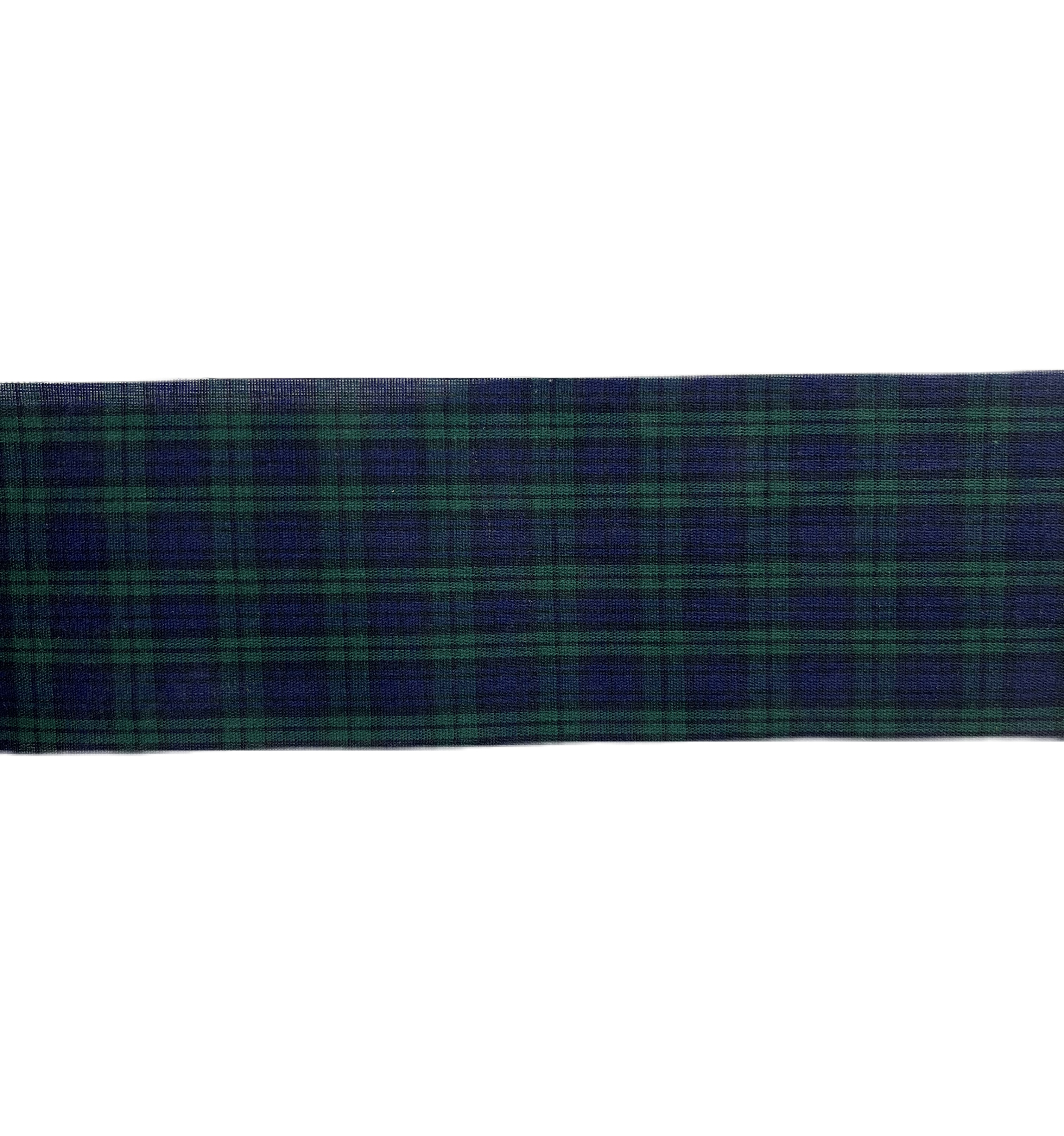 Scotty Blue & Green Tartan Ribbon 70mm