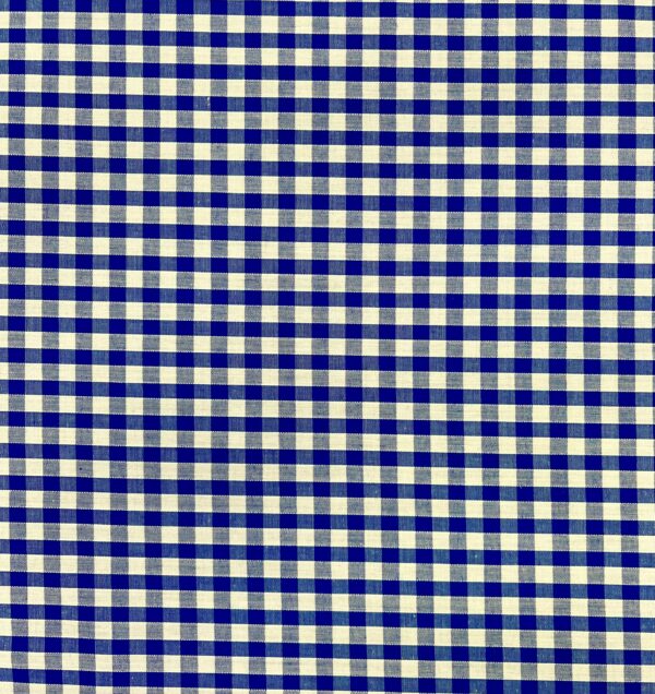 Royal Blue Gingham 1/4" Pattern Fabric