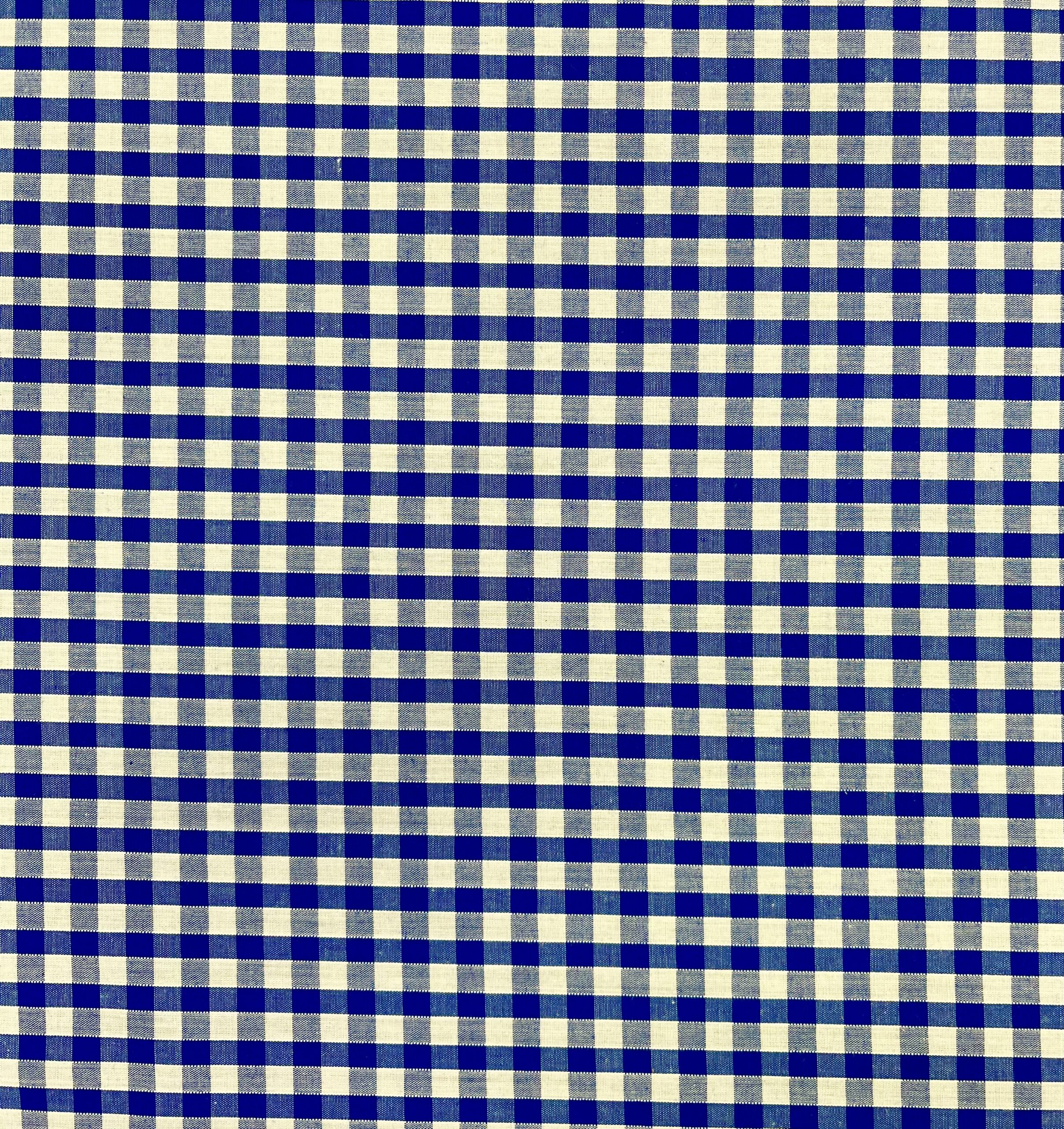 Blue Gingham 1/4" Pattern Fabric Royal Blue Gingham 1/4" Pattern Fabric