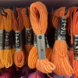 Orange Anchor Tapestry Wool