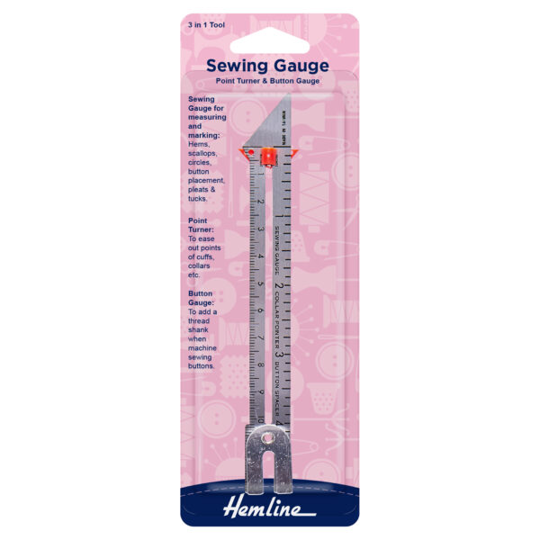 Sewing gauge point turner