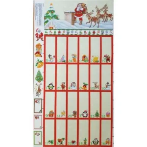 Christmas Advent Calendar Panel (Cream Background)